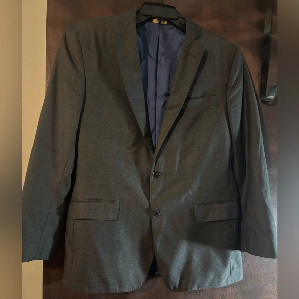 Brooks Brothers Brooksgate Regent Charcoal Blazer 40S- Vitale Barberis Canonico